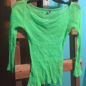 LAST WEEK ALL OFFERS CONSIDERED Green fishnet top
